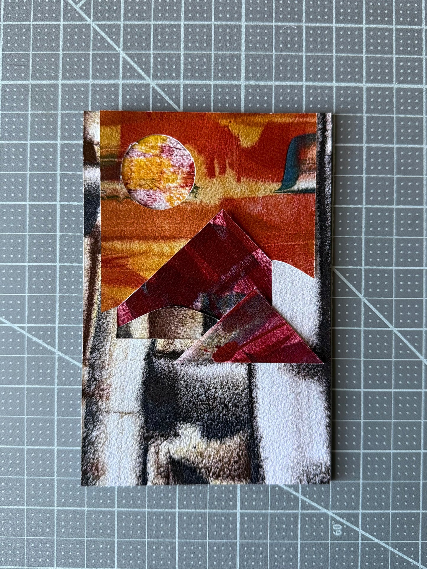 Collaged postcard